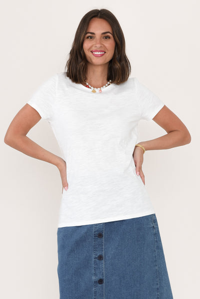 Felicity White Cotton Tee