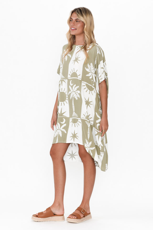 Fenway Khaki Palm Dress image 4