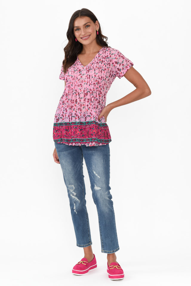 Fia Pink Meadow Cotton Top banner image