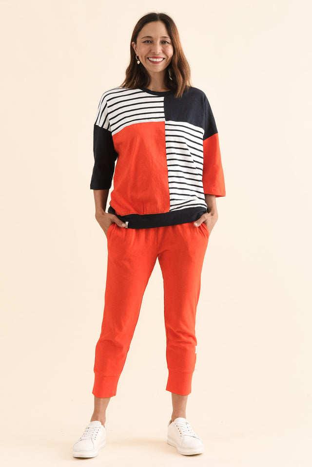 Fig Navy Contrast Cotton Sweat image 6