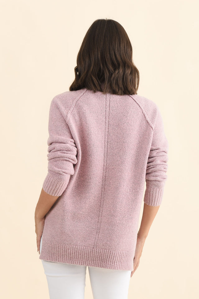 Finn Pink Knit Jumper,Brunette model,alt text|model:MJ image 5