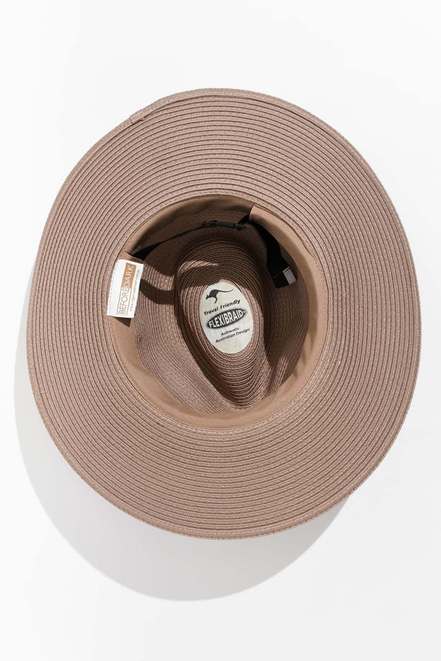 Fiona Taupe Wide Brim Travel Fedora image 6