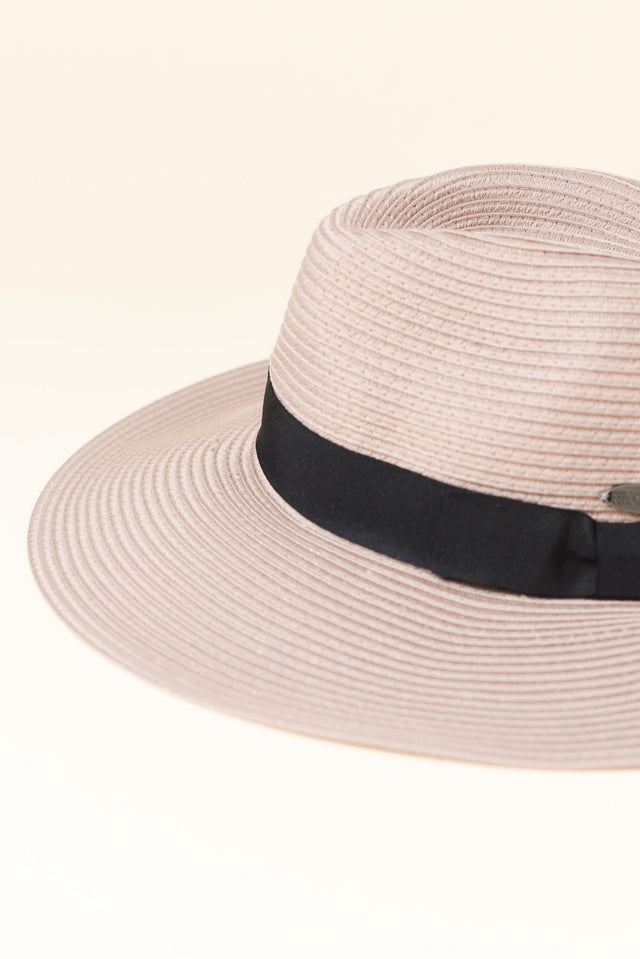Fiona Taupe Wide Brim Travel Fedora