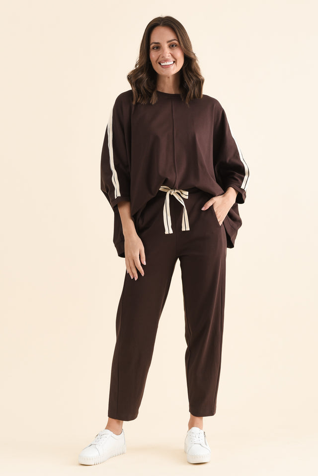 Fisher Chocolate Cotton Barrel Pants image 2