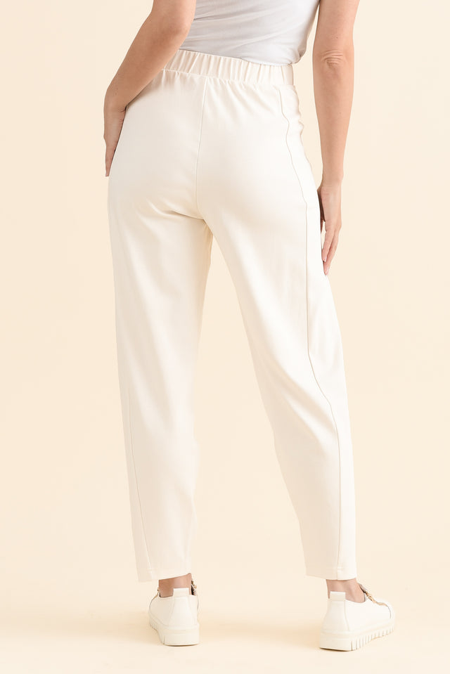 Fisher Cream Cotton Barrel Pants image 4