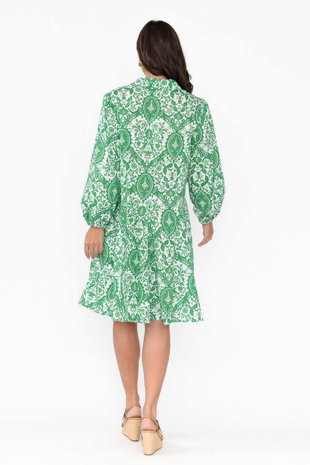 Fitzroy Green Paisley Cotton Dress image 4