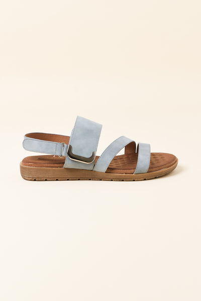 Flinders Light Blue Velcro Sandal
