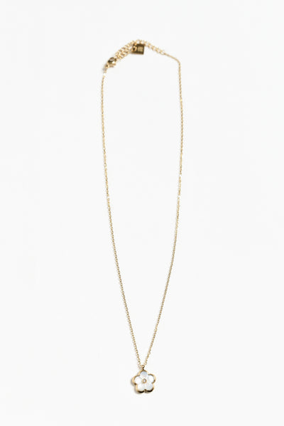Flores Gold Plated Flower Necklace