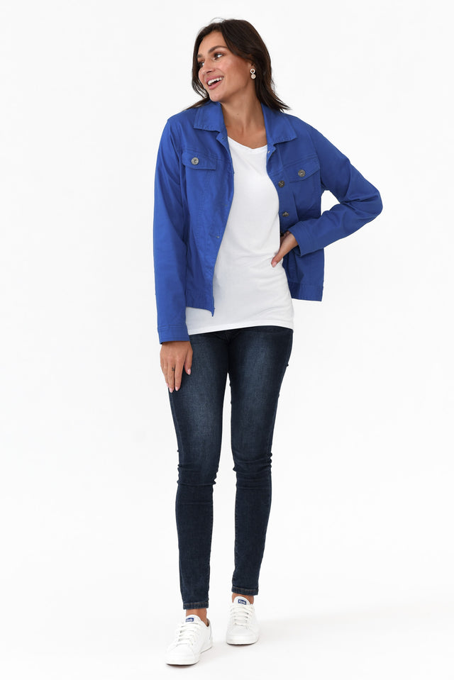 Florida Cobalt Cotton Stretch Jacket