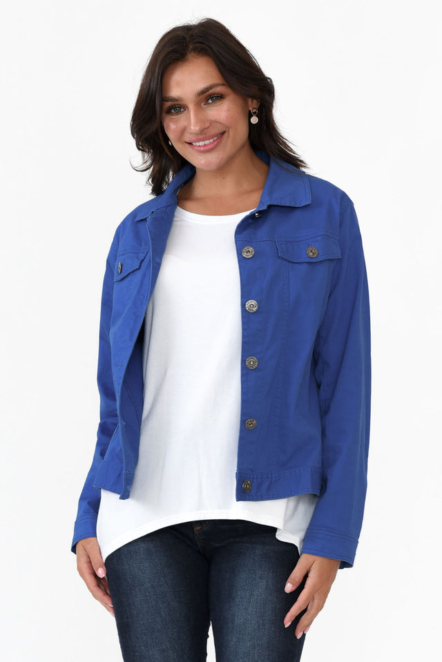 Florida Cobalt Cotton Stretch Jacket