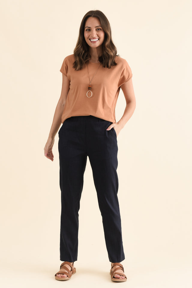 Flossie Navy Pocket Pants,Full Body,Brunette model,alt text|model:MJ image 6