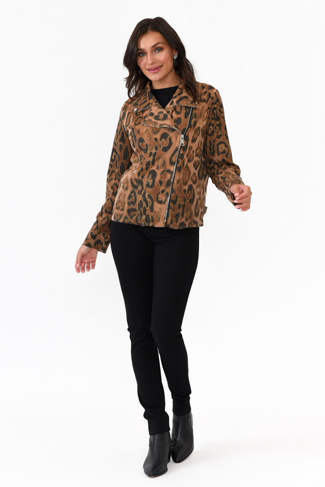 Fonda Gold Leopard Stretch Jacket image 2