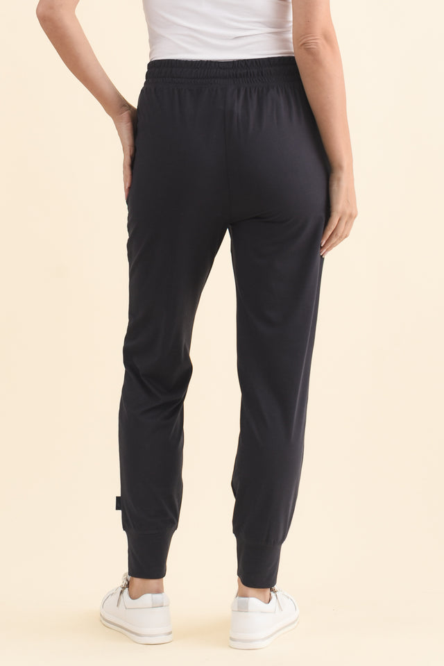 Freedom Dark Navy Drawstring Sweatpants,Brunette model,alt text|model:MJ image 5