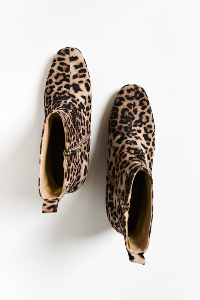Fruity Tan Leopard Heeled Boot image 3