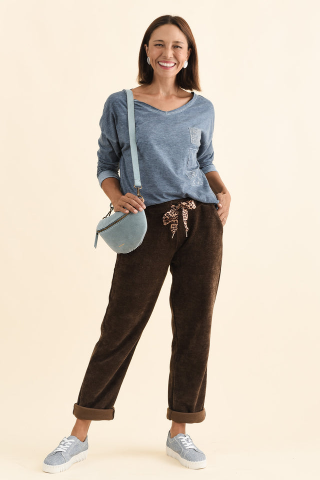 Fulton Steel Patchwork Cotton Top,Brunette model,alt text|model:Cara image 3
