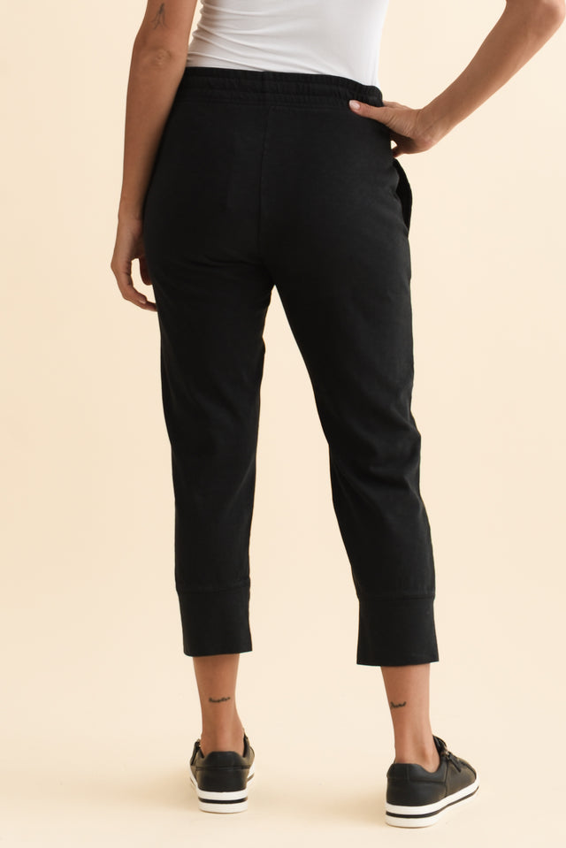 Fundamental Brunch Black Cotton Sweatpants,Brunette model,alt text|model:Brontie image 7