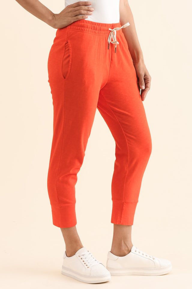 Fundamental Brunch Bright Red Cotton Sweatpants image 3
