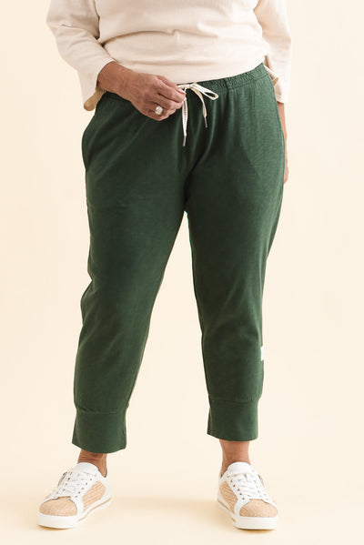 Fundamental Brunch Dark Green Cotton Sweatpants