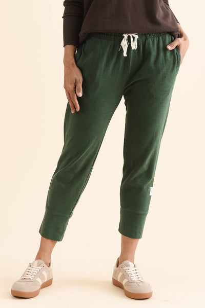 Fundamental Brunch Dark Green Cotton Sweatpants