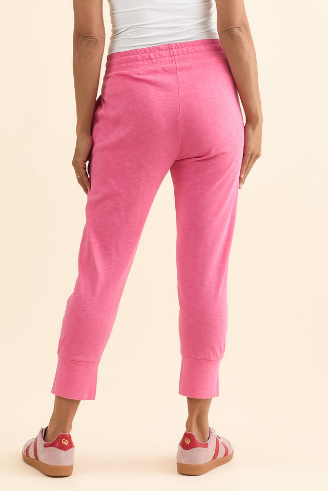 Fundamental Brunch Hot Pink Cotton Sweatpants,Brunette model,alt text|model:Cara image 5