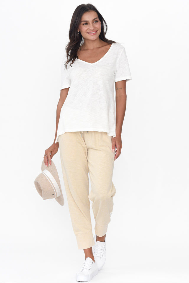 Fundamental Brunch Natural Cotton Sweatpants,Brunette model,alt text|model:Brontie image 4