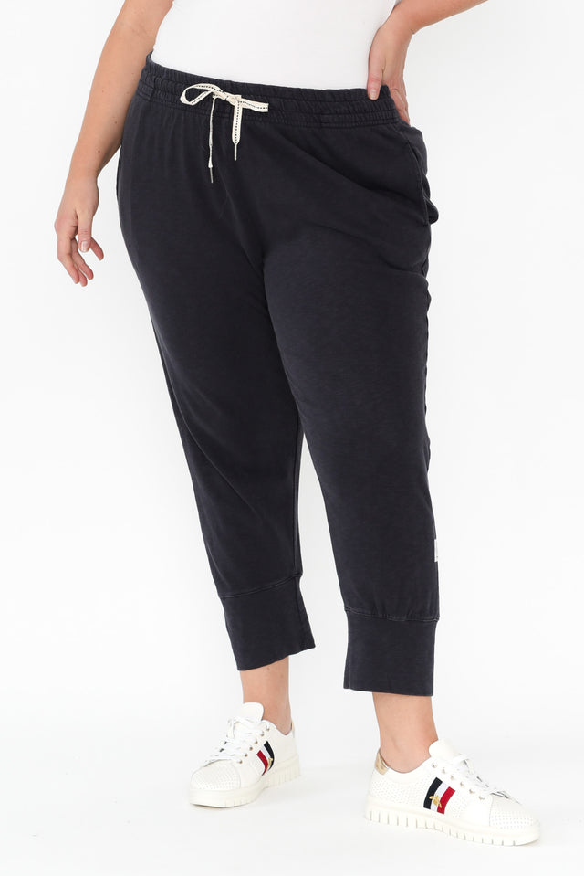 Fundamental Brunch Navy Cotton Sweatpants,Blonde model,plus-size,curve-basics,curve-bottoms,plus-size-Pants,plus-size-basic-bottoms,alt text|model:Caitlin image 11