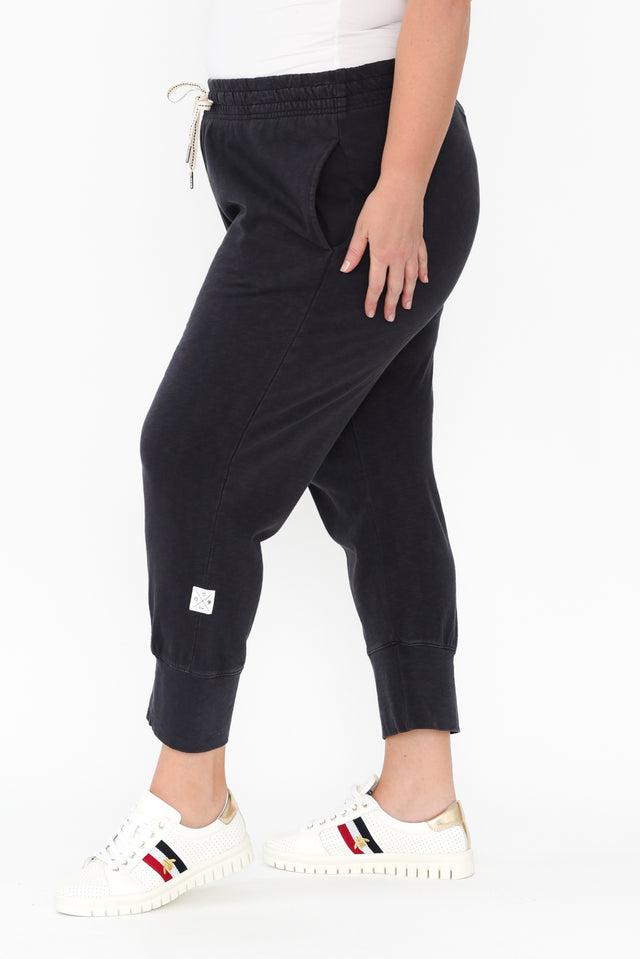 Fundamental Brunch Navy Cotton Sweatpants,Blonde model,alt text|model:Caitlin image 13