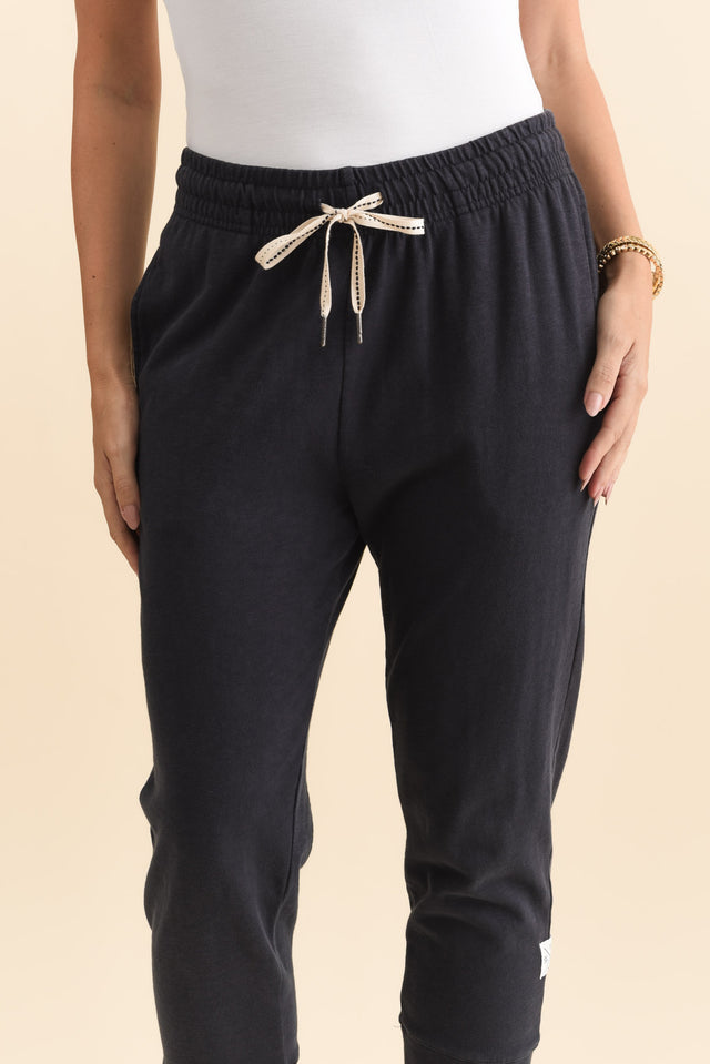 Fundamental Brunch Navy Cotton Sweatpants,Brunette model,alt text|model:MJ image 8