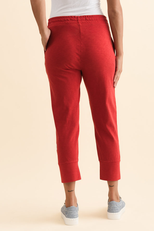 Fundamental Brunch Red Cotton Sweatpants,Brunette model,alt text|model:Brontie image 6