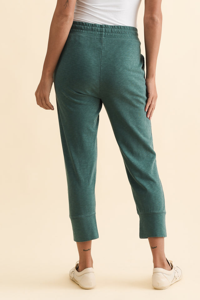 Fundamental Brunch Teal Cotton Sweatpants,Brunette model,alt text|model:Brontie image 5