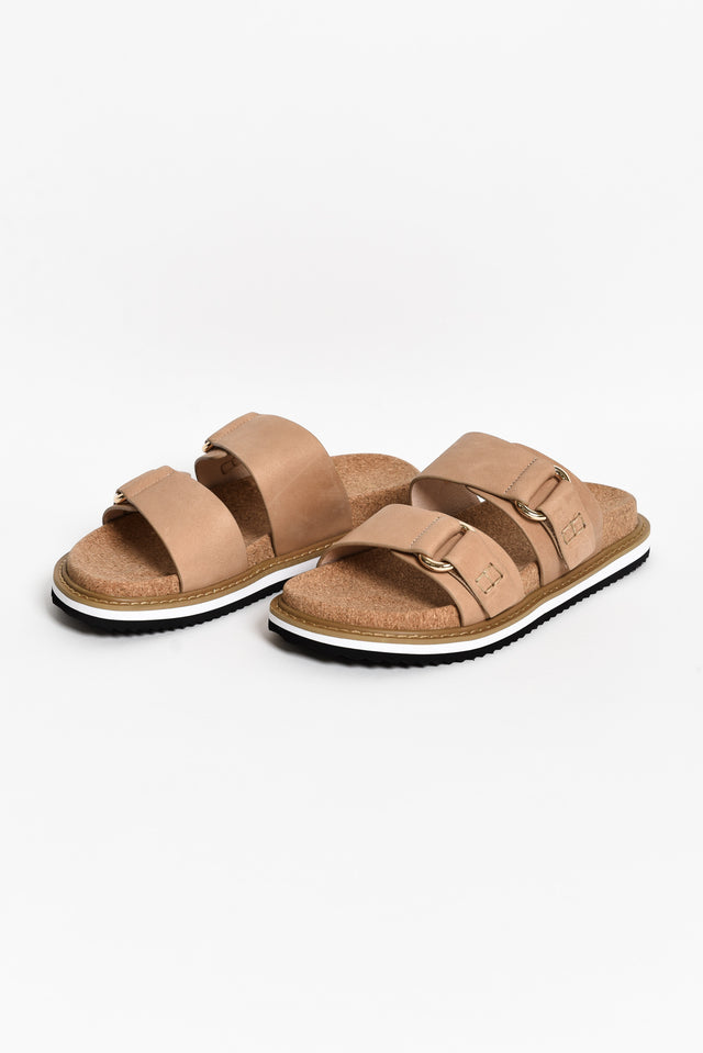 Bambi Nude Leather Slide