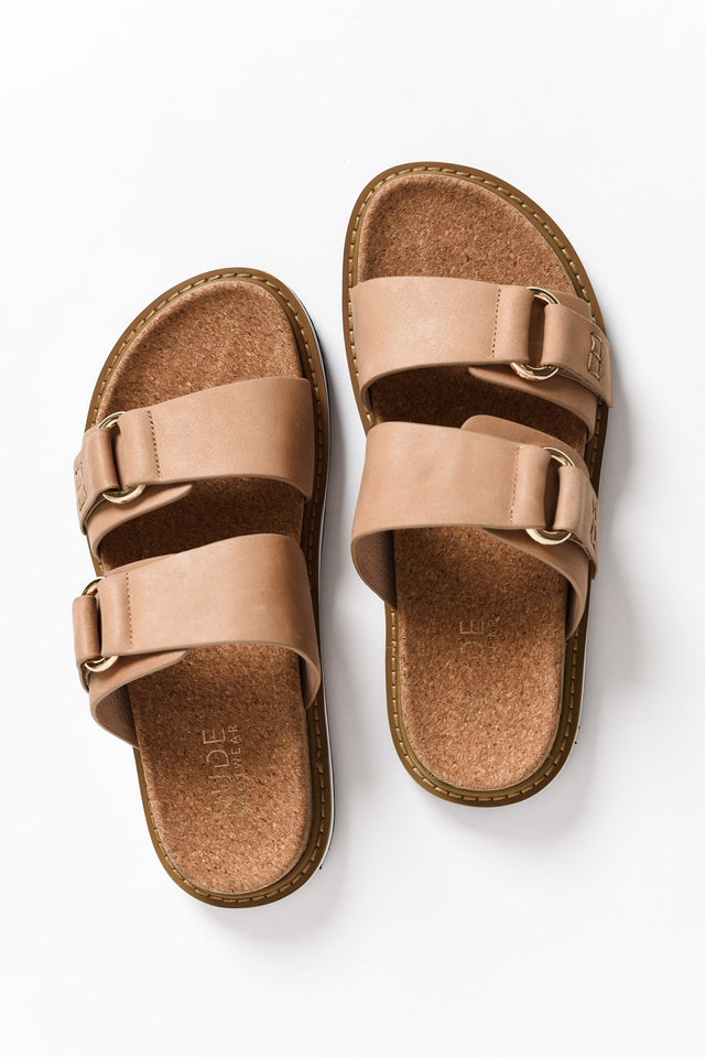 Bambi Nude Leather Slide