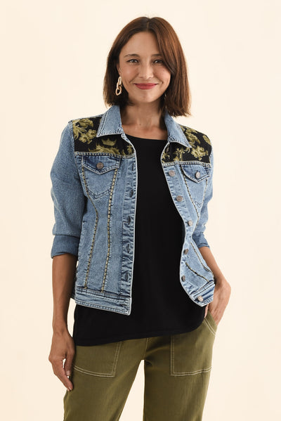 Gaia Pink Tiger Denim Jacket