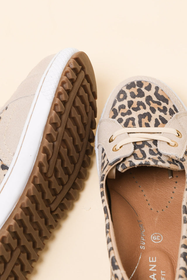 Garland Taupe Leopard Leather Loafer Sneaker image 3