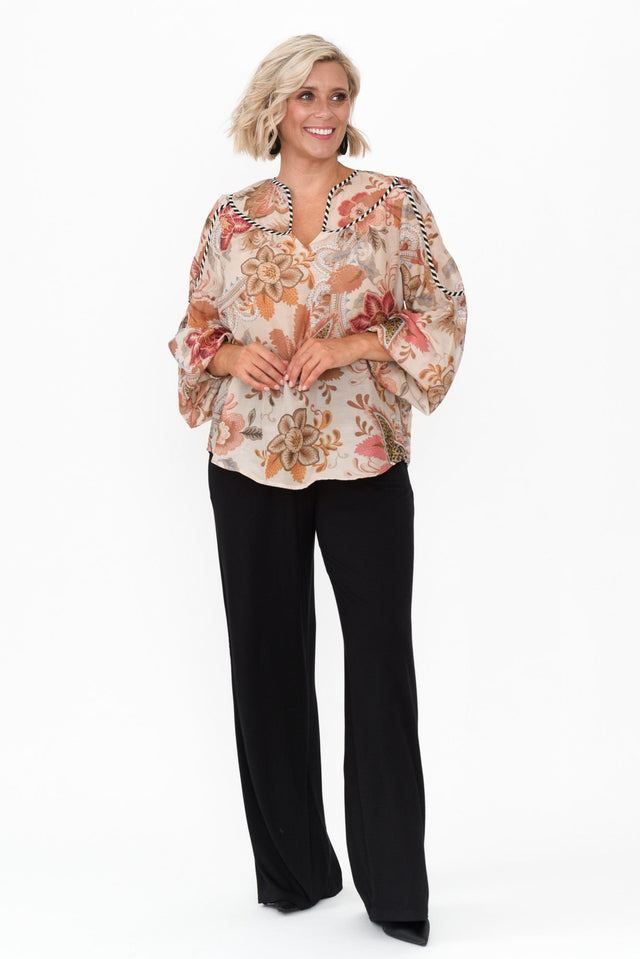 Altair Aries Floral Cotton Silk Shirt,alt text|model:Brooke image 7