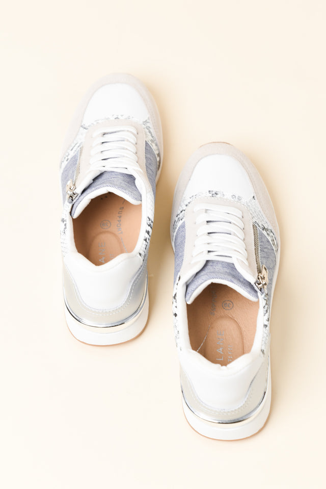 Glebe Denim Multi Leather Zip Sneaker image 4