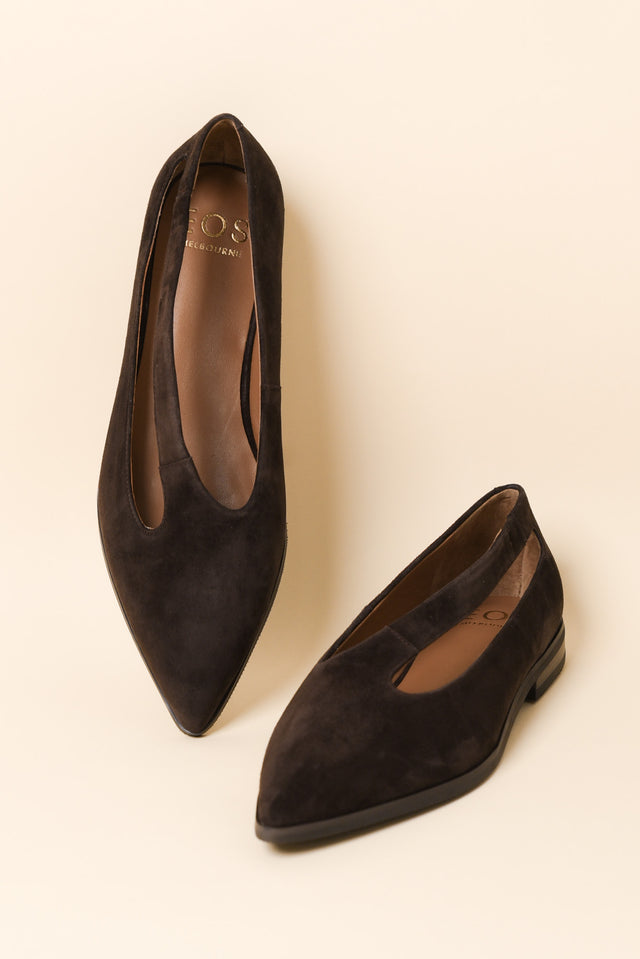 Kip Chocolate Suede Flat image 2