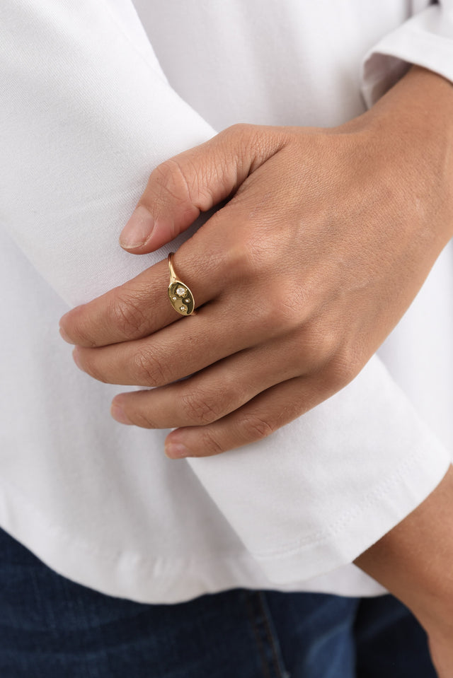 Goodwin Gold Diamante Ring image 2