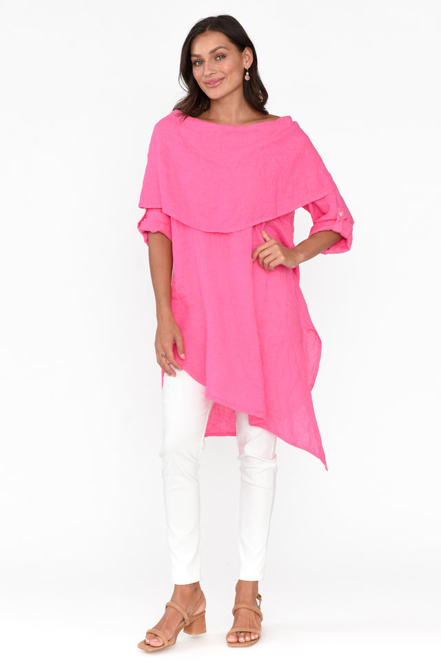 Grande Hot Pink Linen Tunic image 6