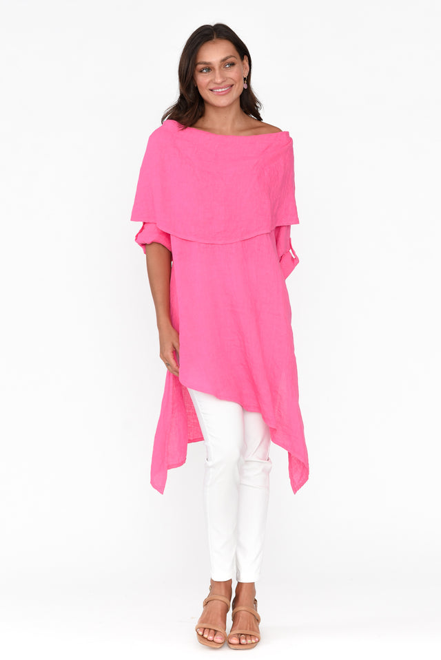 Grande Hot Pink Linen Tunic image 3