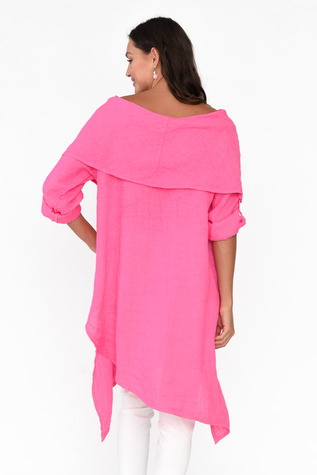 Grande Hot Pink Linen Tunic image 5