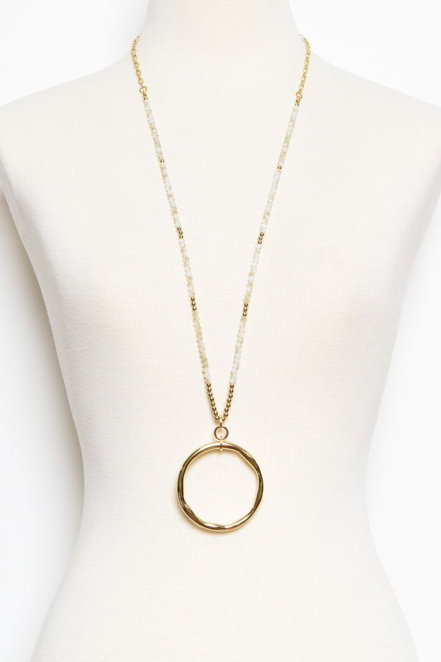 Haidee Gold Circle Beaded Necklace image 2
