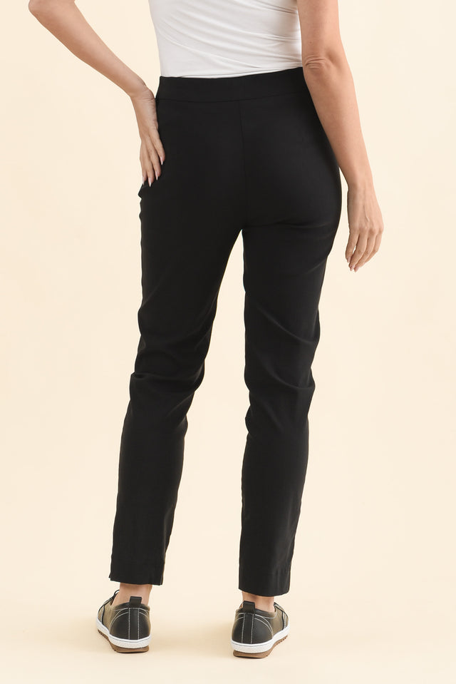 Harbour Black Stretch Pants,Brunette model,alt text|model:MJ image 4
