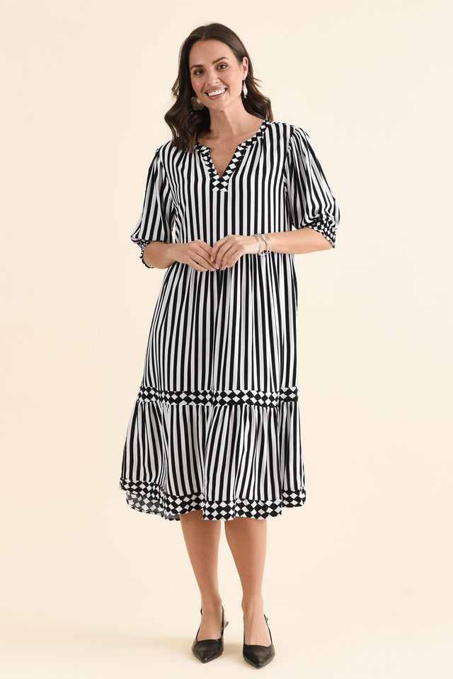 Harlequin Black Stripe Pocket Dress image 6