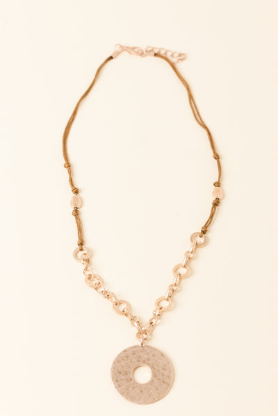 Haruko Gold Disc Pendant Necklace