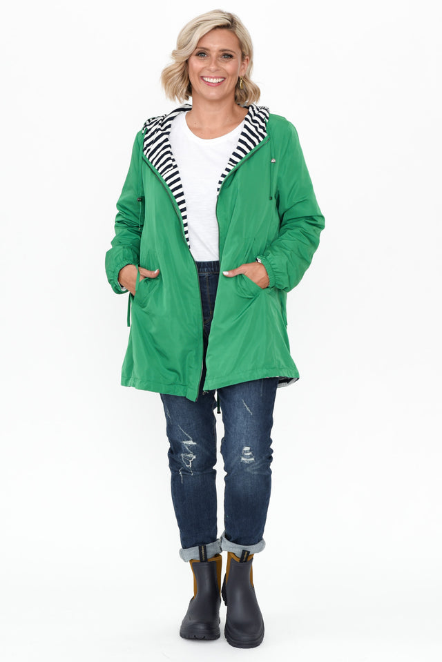 Hatham Emerald Stripe Reversible Jacket image 4