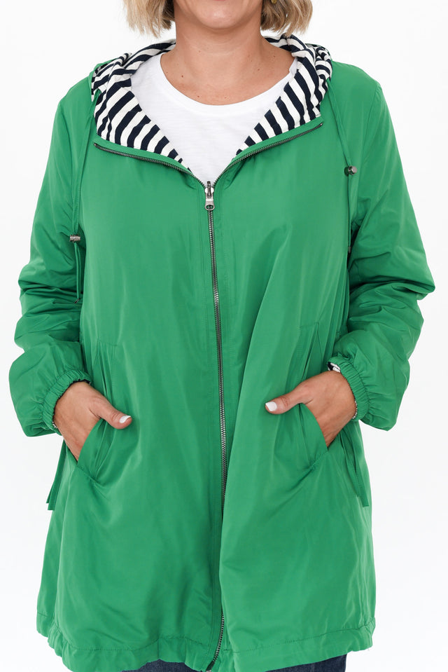 Hatham Emerald Stripe Reversible Jacket image 7