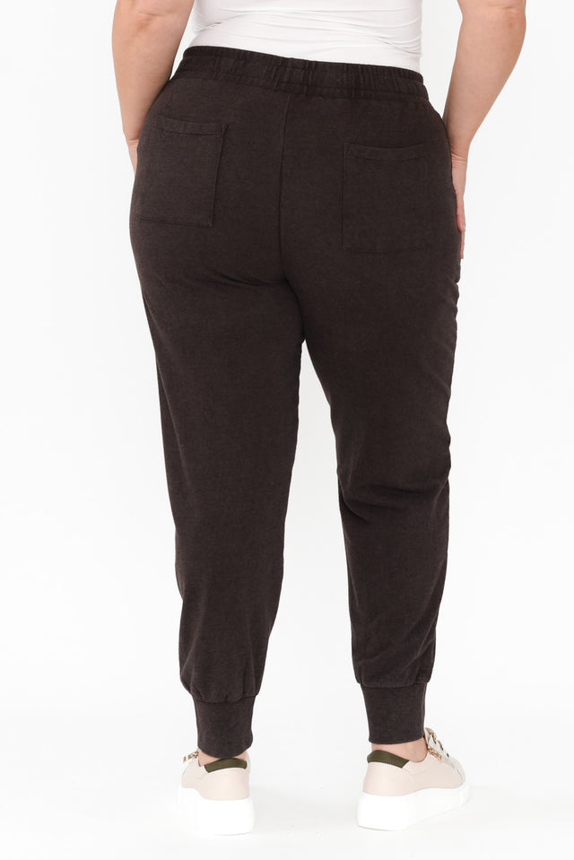 Hatia Brown Cotton Tie Sweatpants image 11