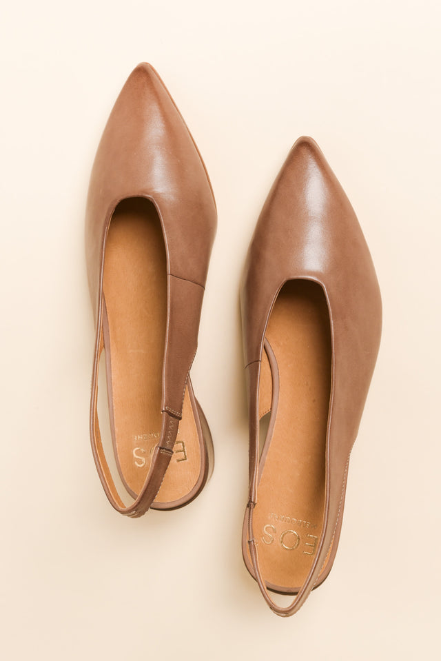 Hatti Taupe Leather Slingback Heel image 4