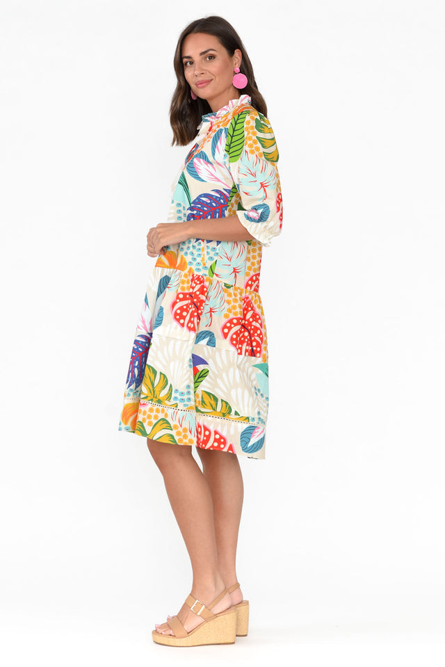 Hayes Vanilla Forest Cotton Poplin Dress